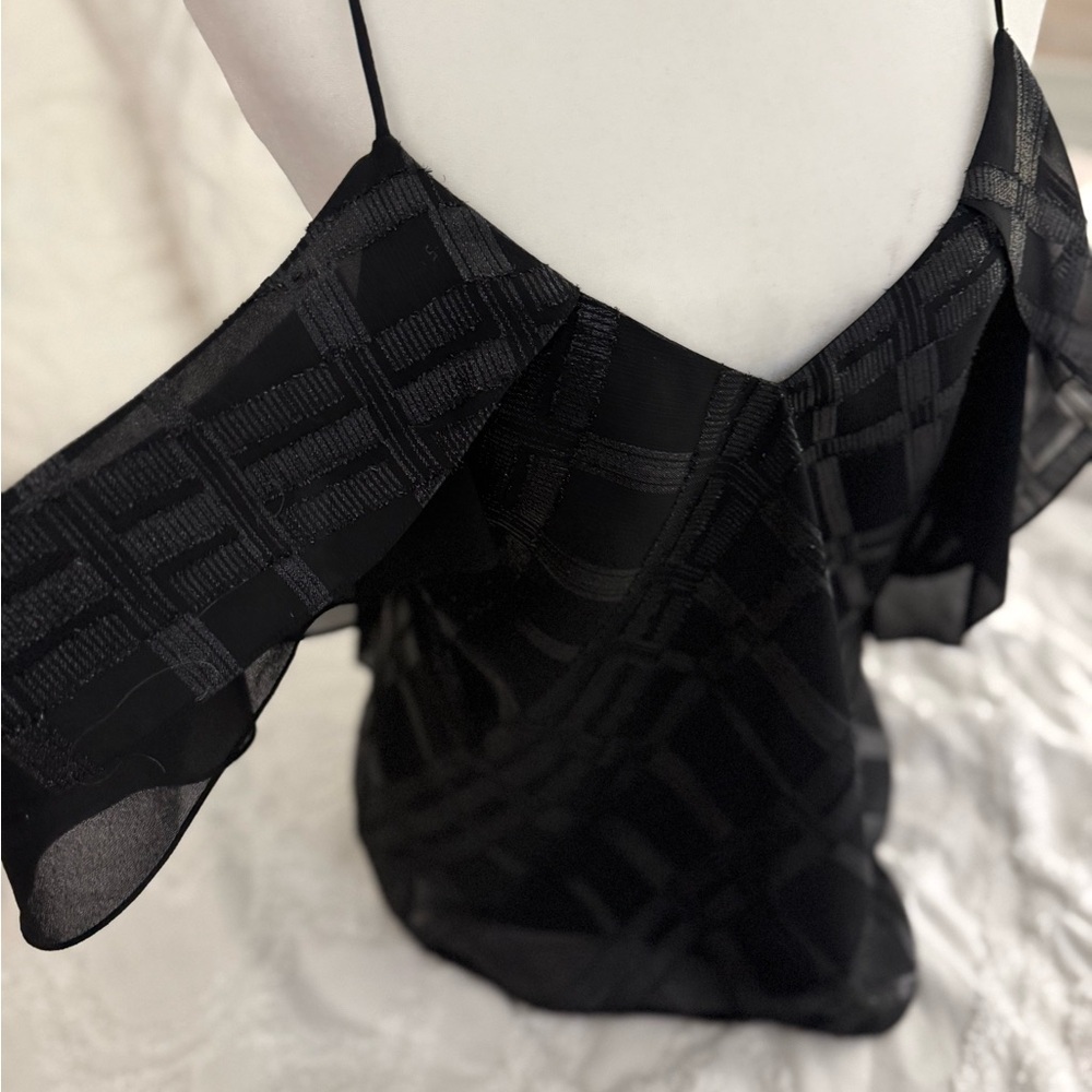 Black Off-Shoulder Camisole Top